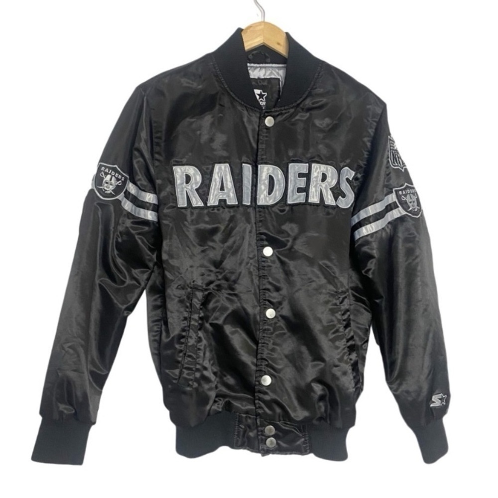 STARTER Raiders Satin Bomber Jacket